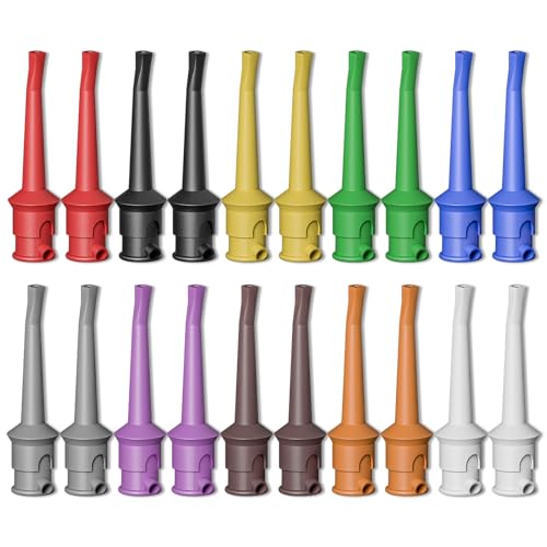 Image of Goupchn 20PCS Multimeter Test Hook Clips SMD IC Cable Welding Test Clip for DIY Electronic Components Testing Ten Colors