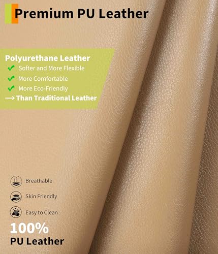 Image of GarveeHome Oversized Recliner Chair - PU Leather Manual Recliner for Adults, Lazy Chair with 1.5X Sponge Comfort Arm and Back for Living Room, Bedroom