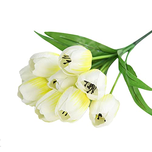 Décoration de Mariage Fleur Vraie Maison Dimulation Fleur Artificielle 9 têtes Bouquet Latex mariée de 1 pièces Jour Fleurs artificielles Pipette (A-@, One Size) Cover