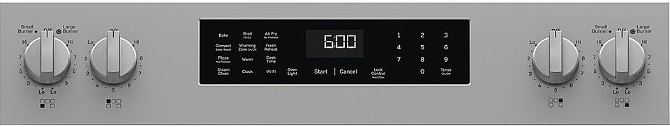 GE GRF600AVSS 30 in. 5 Burner Element Smart Free-Standing Electric Range in Stainless w/EasyWash Oven Tray & No-Preheat Air Fry