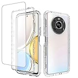 Zoeirc Case for Honor X9 (4G/5G)/X30/Magic4 Lite Any-NX1 Case with Tempered Glass Screen Protector Soft 360°Full Body Shockproof Hybrid Bumper Crystal Clear Cover for Honor X9 Clear