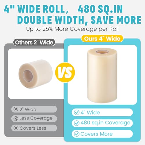 Image of 3-Pack Hydrocolloid Roll (4in x 10ft Each) - Cut-to-Size Extra Large Bandage Tape with Self-Adhesive - Wound Care Dressing for Acne, Burns, Blisters,First Aid Kit Essential (30ft Total)