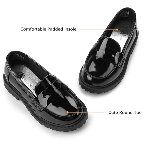 Girls Dress Shoes Chunky Loafers for Girl Platform Penny Loafers School Uniform Slip On Shoes3