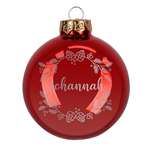Herz & Heim® Personalisierte Weihnachtskugel mit Gravur –...