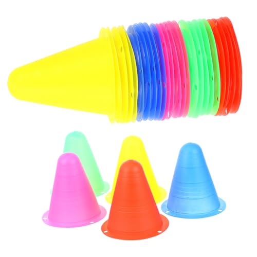 LOORGVEL 30 Piezas Conos de Entrenamiento Deportivos de Conos de Resistentes para Patinaje Fútbol y Agilidad Marcadores para Práctica Exterior