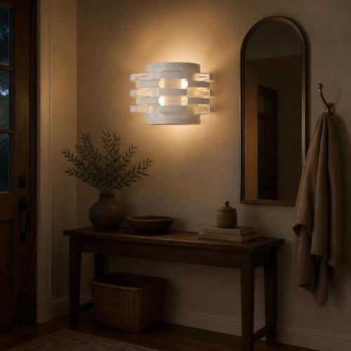 Image of ELIANTE White Metal Wall Light - MT-2678-2W - | 3 Years Warranty | Free - LED LAMP