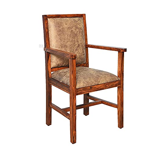 Image of 1 Seater Sofa Arm Chair | One Seater Sofa, Solid Sheesham Wood, Honey