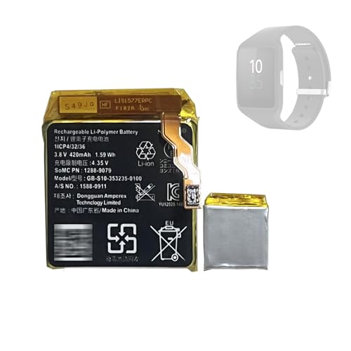 HIGHAKKU Batería de repuesto GB S10 353235 0100 compatible con So ny SmartWatch 3 SW3 SWR50 3SAS