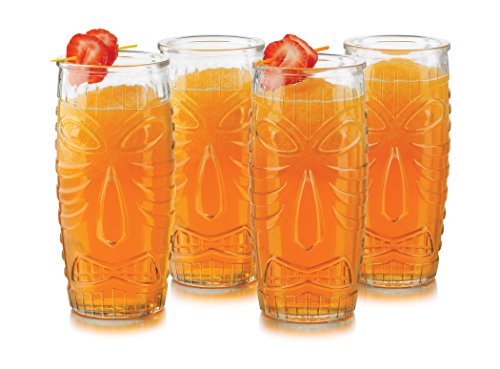 Libbey Modern Bar Tiki Cooler 4 Piece Set in Clear