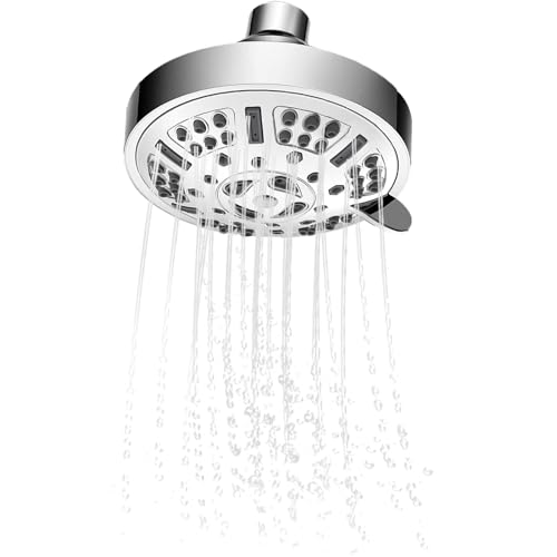 Ensemble de têtes de douche de salle de bain - 9 motifs de pulvérisation - Tête économiseuse d'eau - Pulvérisateur à amovible | Tuyau en acier flexible et support mural, solution de douche