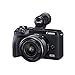 Canon EOS M6 Mark II Mirrorless Camera for Vlogging + 15-45mm Lens, CMOS, APS-C Sensor, Dual Pixel CMOS Auto Focus, Wi-Fi,Bluetooth and 4K Video Black