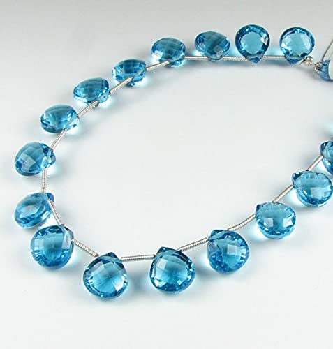 Quartz bleu turquoise en cœur pour vos bijoux d'été et ateliers créatifs