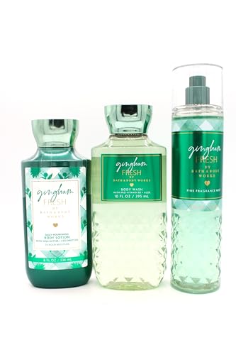 Gingham Fresh, Bath and Body, Fragrance Mist, Body Lotion, Body Wash Bundle Set