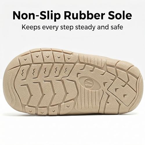 Vecull Baby Protective Toe Summer Sandals for Boys Girls Non-Slip Soft Sole Infant Toddler First Walking Shoes 6-24 Months
