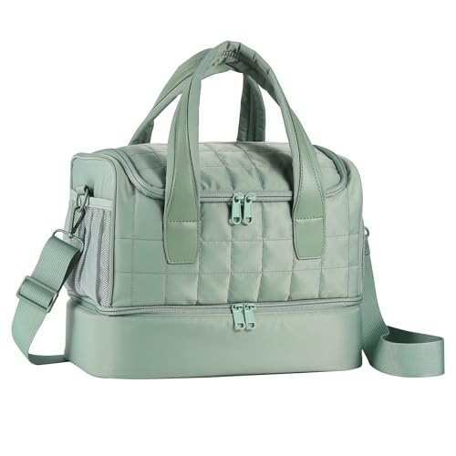 GR69N Nail Polish Organizer Case,Nail Storage Organizer Holds Nail Lamp & 50 Bottles Nail Polish,Nail Tech Travel Case,Nail Kit Organizer Bag Fits Nail Supplies & Manicure Tools,Green (Patented)