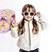 obmwang 3 Pieces Kids Heart Shaped Sunglasses Stylish Cute Bee Sunglasses for Toddler Girls Age 3-10 Outdoor Beach Eyewear, UV400 Protection