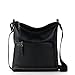 The Sak Womens Iris Crossbody in Leather Casual Purse With Adjustable Strap Zipper Pockets, Black, One Size US