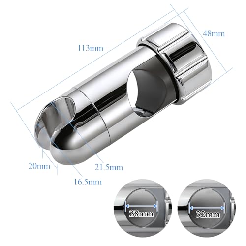 KTHZI 28-32mm Shower Head Holder Bracket Replacement, Universal Adjustable Bathroom Shower Hose Riser Rail Slider - Image 2