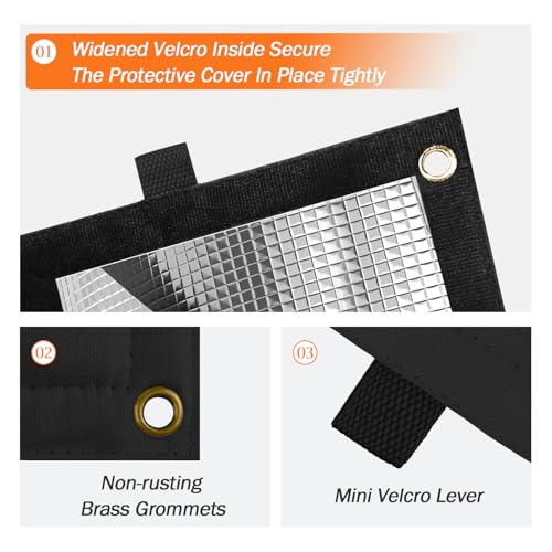 Image of Backflow Preventer Insulation Cover for Vacuum Breaker, 21 inchW x 16 inchH, Black