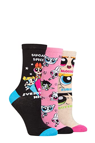 Bild: SockShop Damen Powerpuff Girls Baumwolle Socken Packung 3 Assorted 37-42 f�r 13,99 EUR bei amazon.de