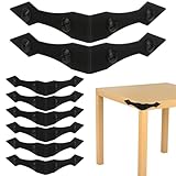 8Pcs Furniture Metal Corner Protectors Vintage,Black Decorative Corner Brackets,3.9x3.9x0.8inch Edge Guard Corner Brackets,for Farmhouse,Barn Door, Cabinet ,Wood Frame, Table(0.8inch)