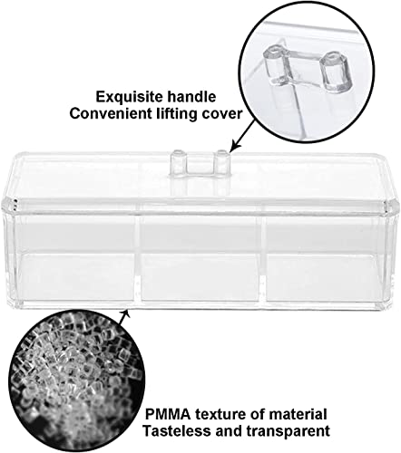 KIMCHOMERSE Qtip Holder Dispenser, 2-Layer Cotton Ball & Pad Holder for Bathroom Storage, Drawer Organizer for Earrings, Jewelry & Small Items