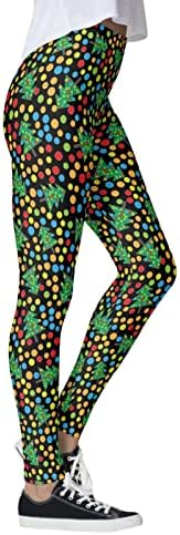 Kerst Workout Leggings Vrouwen - Ultra Zachte Scrunch Butt Santa Yoga Broek Met Kerstprint