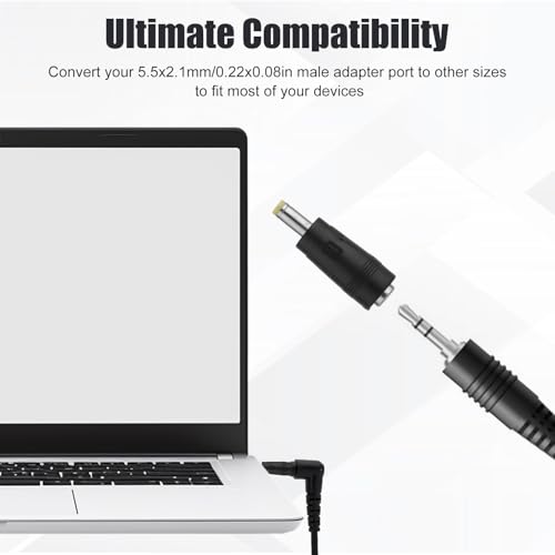 Adaptador DC BOXOB con 8 conectores para laptop y monitor miniatura 5
