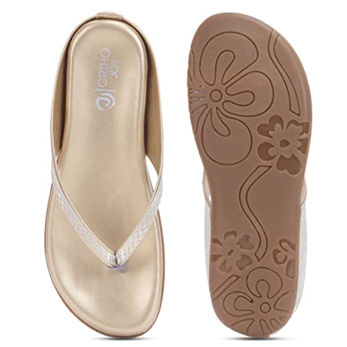 Image of ORTHO JOY Fancy doctor slippers || Comfortable Flat sandals for women stylish