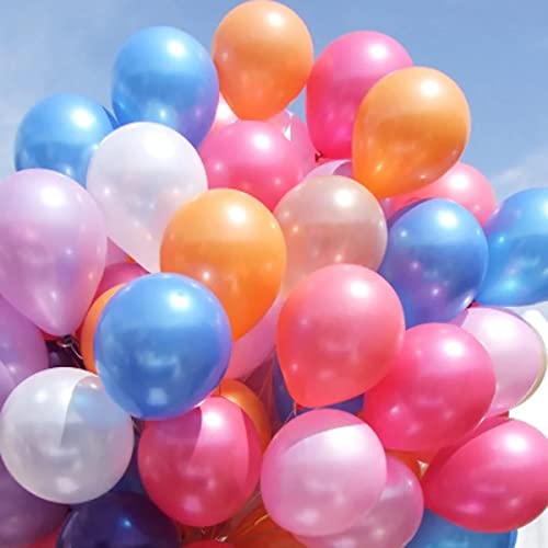Image of KALOR 12 Inch Pearl Light Pink Balloons, 50 Pcs Shiny Latex Helium Balloons for Kid's Birthday Party, Baby Shower, Wedding, Graduate Party Decorations