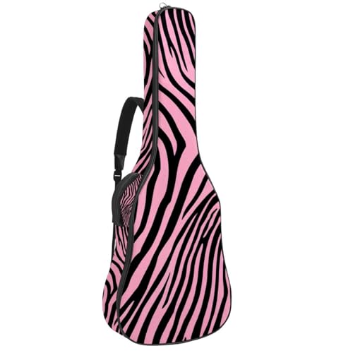 Housse pour guitare zébrée rose idéale pour cours et répétitions