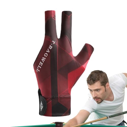yztju Gants de billard pour femme - Gants de piscine à trois doigts - Absorbe la transpiration avec trois doigts gauche - Protection des doigts respirante