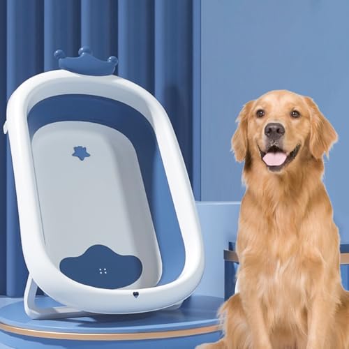 Portable Pet Bathtub with Drain Plug for Puppies, Small Dogs, and Cats - Suitable for Indoor/Outdoor Use - Thumbnail 7