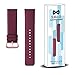 Surace Compatible for Fitbit Versa Bands, Leather Band Replacement Strap Compatible with Fitbit Versa 2 Bands Versa Lite Bands Smart Watch, Wine Red