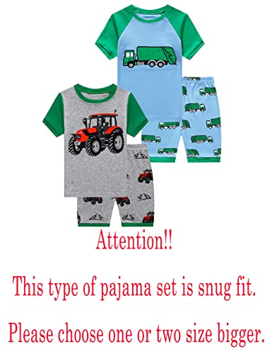 Image of KikizYe Boys Short Sleeve Pajamas Kids Summer Pjs Children Pajamas