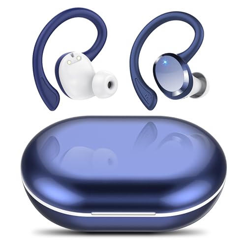 Auriculare Inalámbricos Deportivos, 2025 Nueva Auriculares Bluetooth 5.4 con HD Mic, 68H Cascos Inalambricos Bluetooth con Pantalla LED, IP7 Impermeable, Cancelacion Ruido ENC Auriculares Running