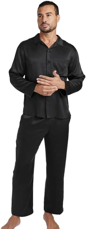 Lunya Men's Washable Silk Pajamas for Men - Men's Sleepwear - Multiple Color Options - Size S-XXL
