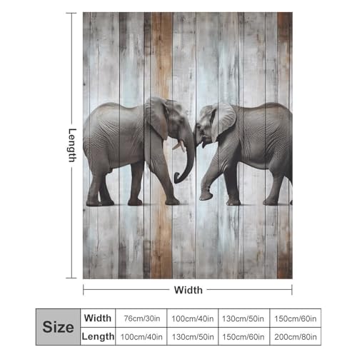 Couverture flanelle imprimé éléphant, idée cadeau idéale