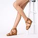 DREAM PAIRS Women's Fashion Camel Pu Open Toe Buckle Ankle Strap Summer Platform Wedge Sandals Size 11 M US Nini-2