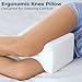 5 STARS UNITED Knee Pillow for Side Sleepers - Hip Pain Relief, Memory Foam Leg Cushion for Side Sleeping - Between Legs Pillow for Sciatica & Lower Back Pain, White