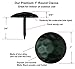 One Inch Clavos, Round, Hammered - Distressed, Premium Grade, Matte Black Finish (100)
