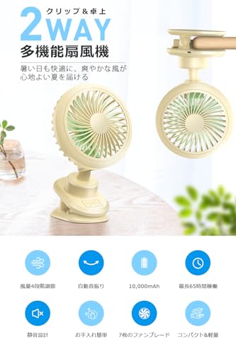 Ylili クリップ扇風機 YLC9SA の商品画像 1