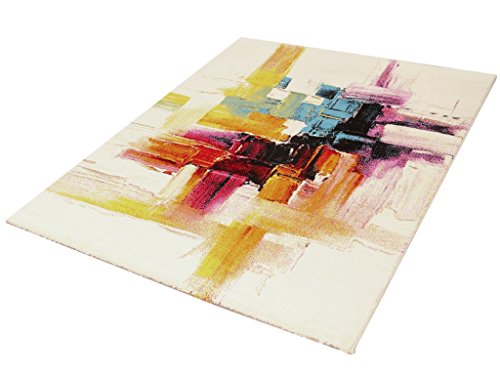 Paco Home Tapis Moderne Splash De Marque Coloré Brosse Neuf EO, Dimension:160x230 cm