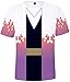 OLIPHEE 3D Impresas Camisetas Demon Slayer Kimetsu no Yaiba Cosplay Theme Trendy Tops Amantes del Anime Y Regalo para Hombre Fuego TrajeDM2XS-1