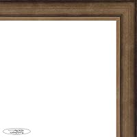 Vista 2 de 40x24 Traditional Pewter Complete Wood Picture Frame with UV Acrylic Plexiglass, Foam Board Backing & Hardware Included