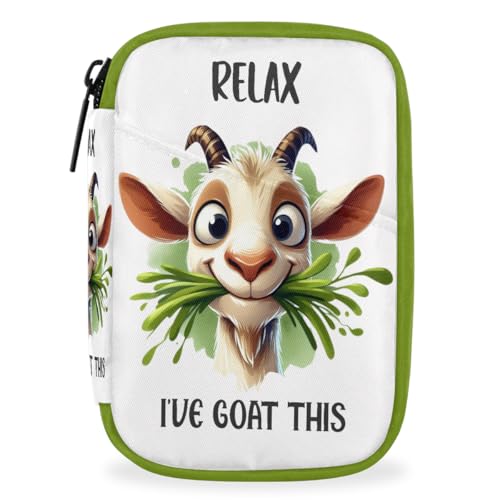 Pill Organizer Box Animal Quotes Sheep 7-Day Weekly Medicine Pill Case Travel Pill Container Portable Pill Holder Storage Purse Bag Small Compact Size for Vitamin Supplement Birth,E-939