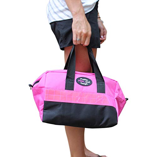 Pretty Pink Roadside Kit - Pink Emergency Kit For Teen Girls And Women - Car Accessories For Women - Durable Carry Bag With Pink Jumper Cables, First Aid Kit, Pink Tools, 5 Year Warranty #TOP2