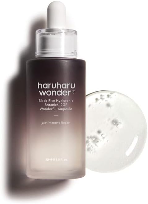 Sérum facial HARUHARU Black Rice Botanical 2GF Ampoule, 30 mL, Vegan