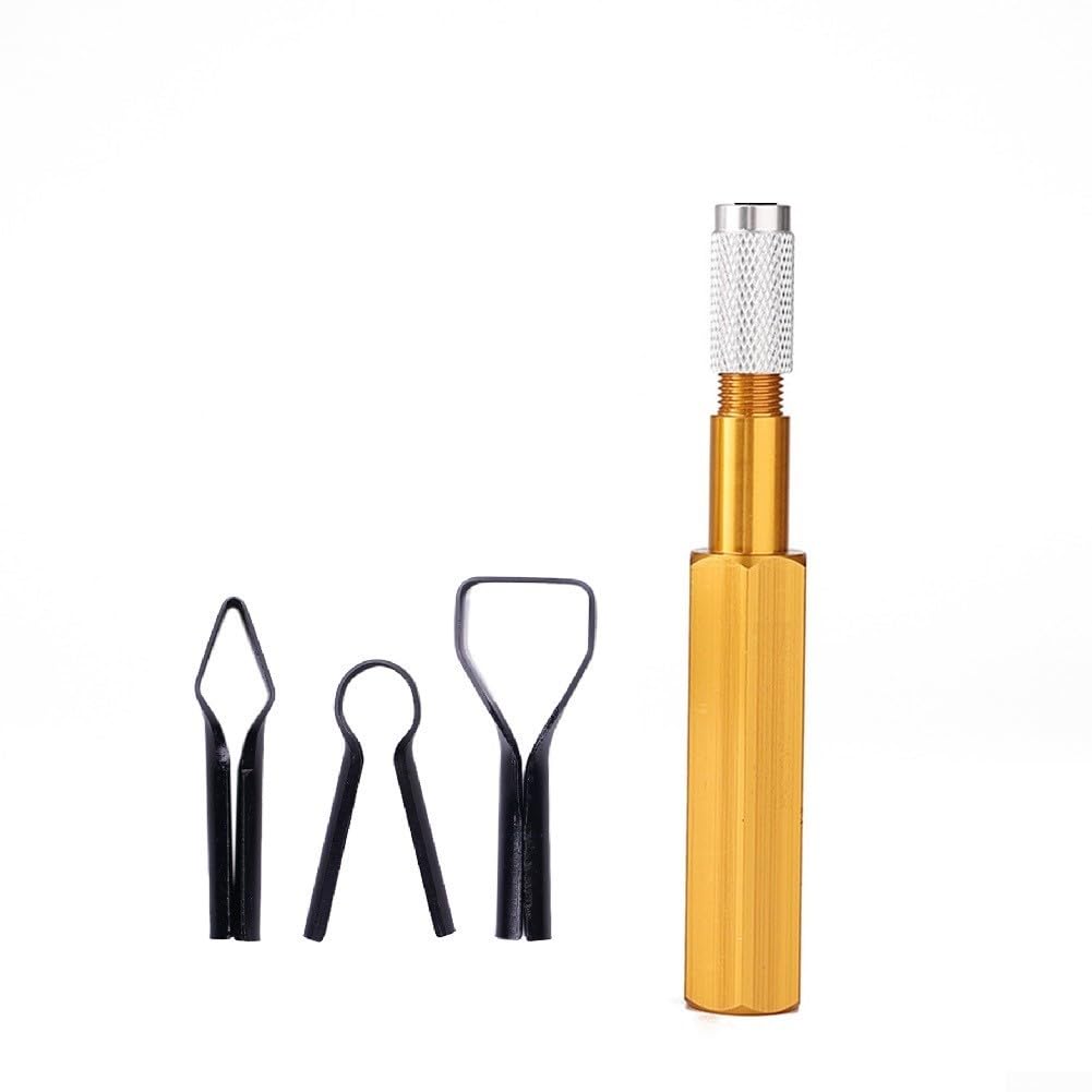 Heavy Duty Aluminium Skiving Tool Set with 3 Blades for PVC Vinyl Flooring Welding Line Preparation and Corner Leveling Work(yellow)