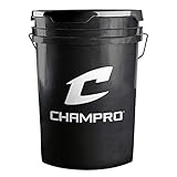 Champro 6 Gallon Ball Bucket, Black, White, Bucket-B